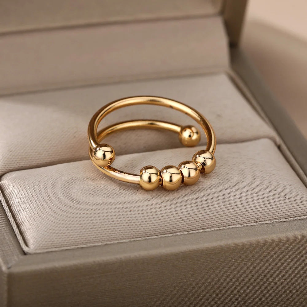 Premium Anti-Stress Spinner Ring – Adjustable Stainless Steel with Smooth and Sophisticated Motion