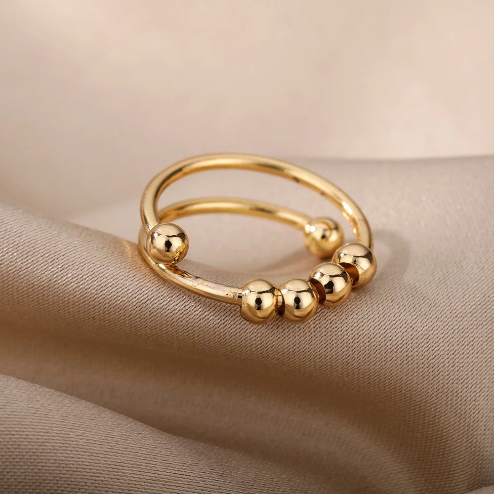 Premium Anti-Stress Spinner Ring – Adjustable Stainless Steel with Smooth and Sophisticated Motion