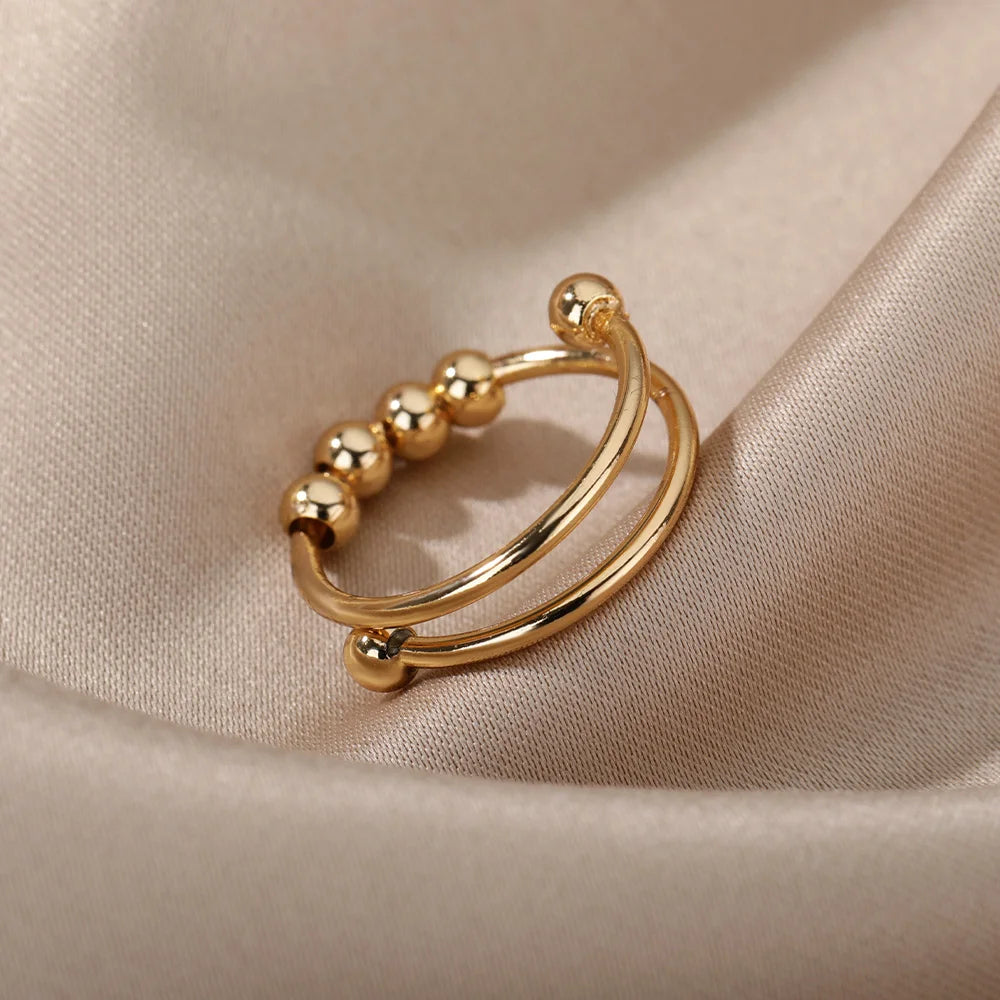 Premium Anti-Stress Spinner Ring – Adjustable Stainless Steel with Smooth and Sophisticated Motion