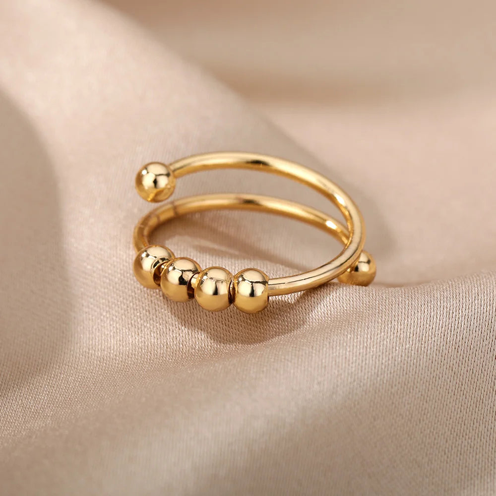 Premium Anti-Stress Spinner Ring – Adjustable Stainless Steel with Smooth and Sophisticated Motion