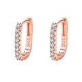 Premium 925 Sterling Silver Hoop Earrings – Refined Shine with Crystals, Modern and Versatile Style