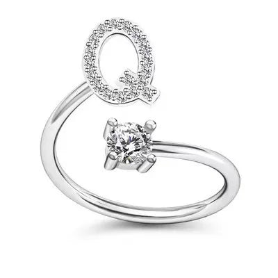 Premium A–Z Initial Ring – Delicate Personalized Jewelry for Gifting