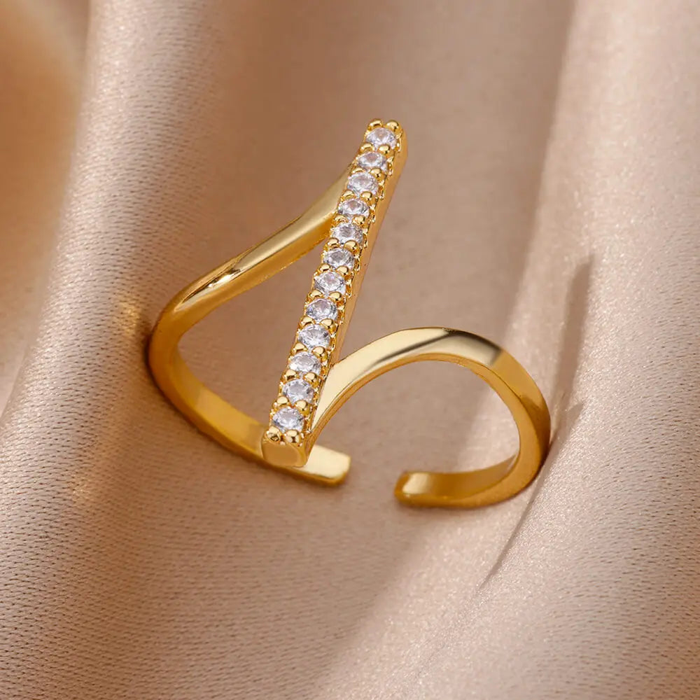Premium Open Zircon Ring – Minimalist Elegance for Special Occasions