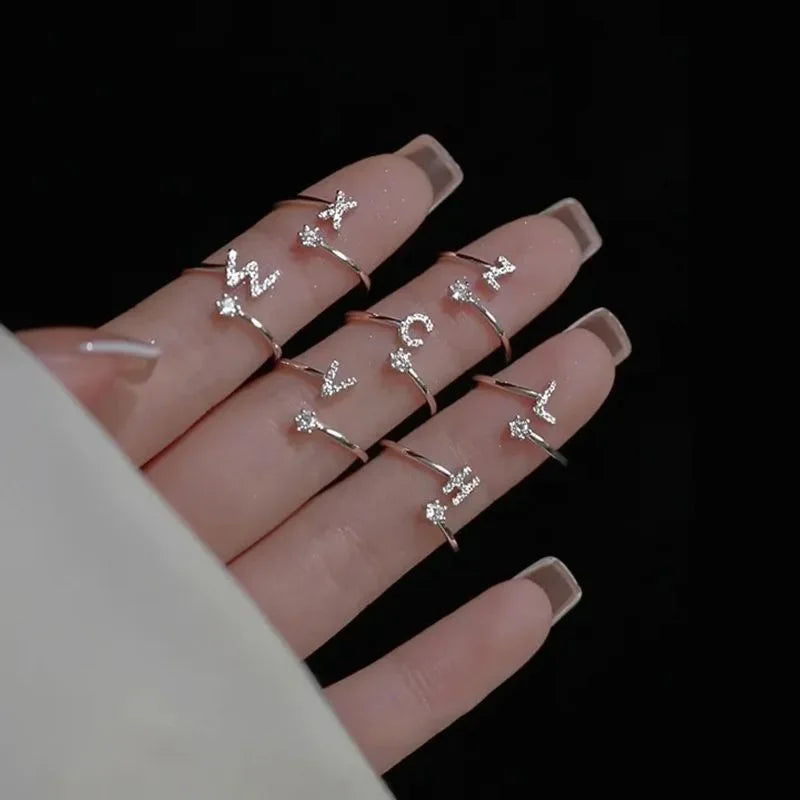 Premium A–Z Initial Ring – Delicate Personalized Jewelry for Gifting