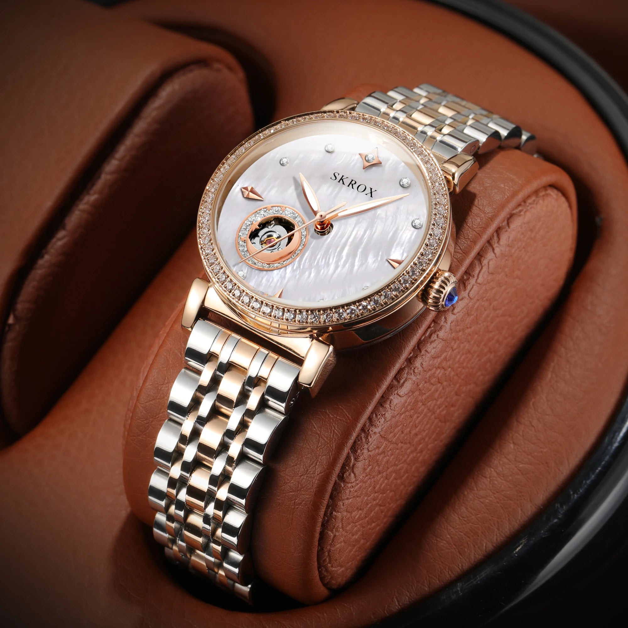 Rose Gold Prestige – Diamond Automatic Ladies’ Stainless Steel Watch