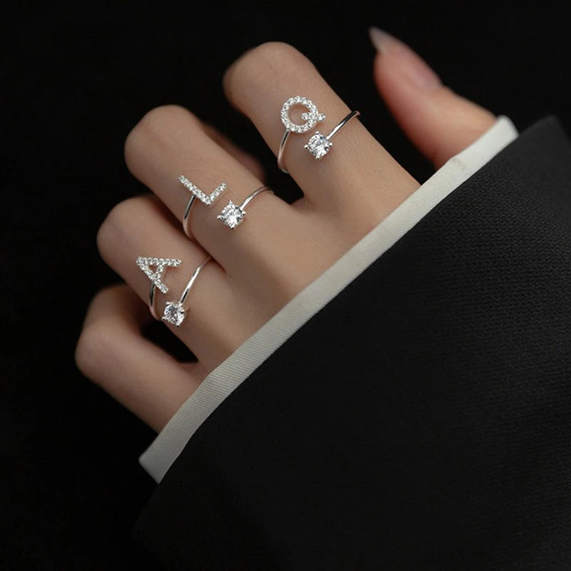 Premium A–Z Initial Ring – Delicate Personalized Jewelry for Gifting