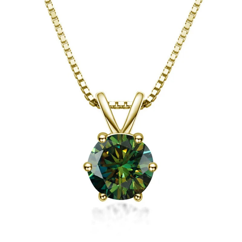 925 Sterling Silver Moissanite Necklace 1ct – Diamond-Like Brilliance and Timeless Luxury
