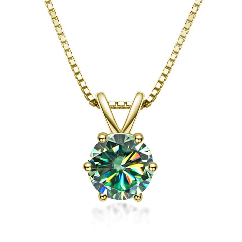 925 Sterling Silver Moissanite Necklace 1ct – Diamond-Like Brilliance and Timeless Luxury