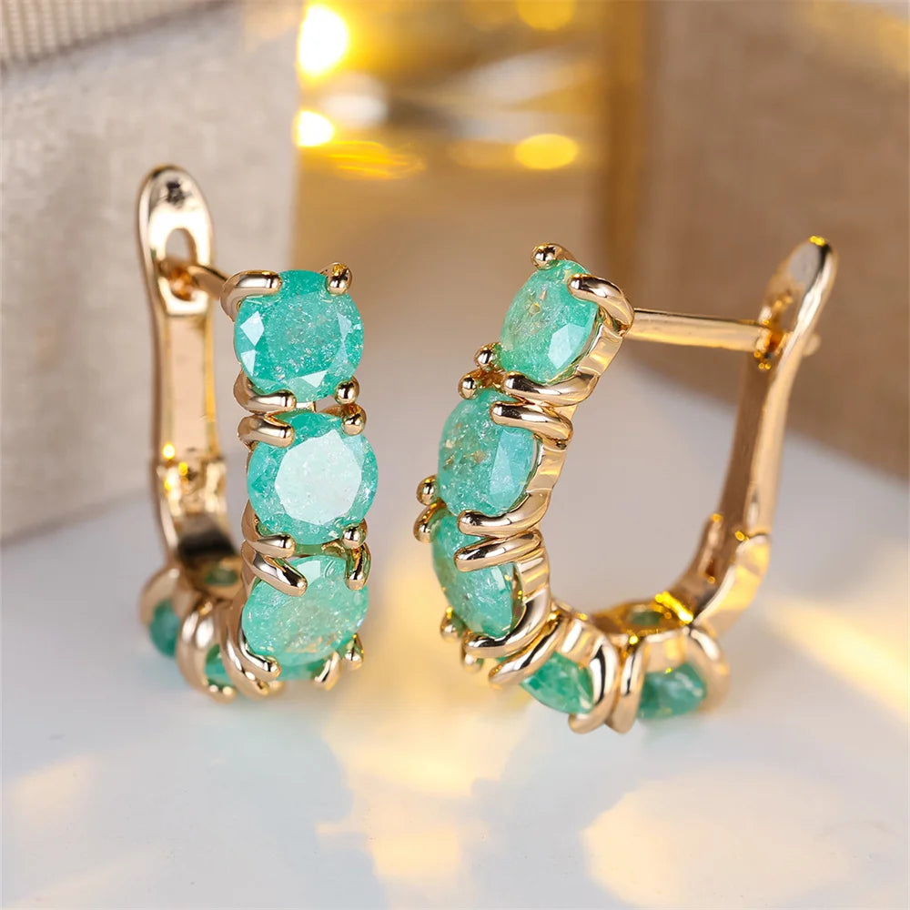 Ice Flower Zircon Hoop Earrings – Sophisticated Jewelry for Special Occasions