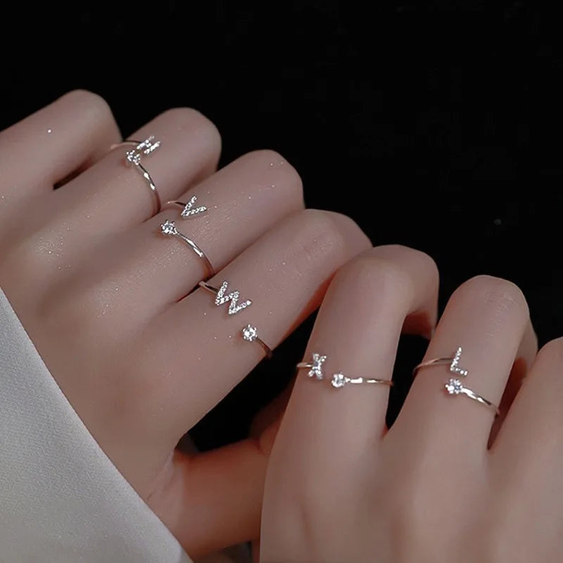 Premium A–Z Initial Ring – Delicate Personalized Jewelry for Gifting