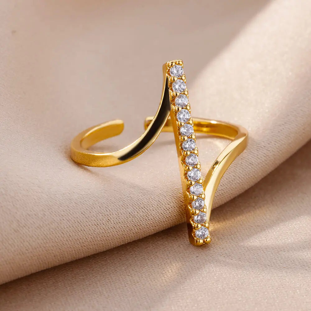 Premium Open Zircon Ring – Minimalist Elegance for Special Occasions