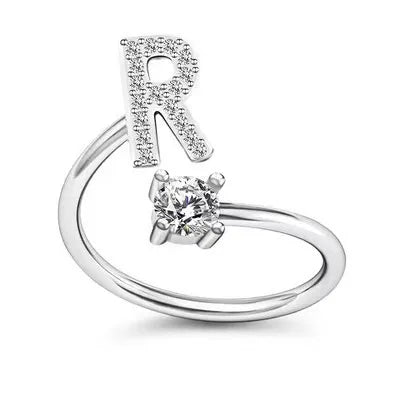 Premium A–Z Initial Ring – Delicate Personalized Jewelry for Gifting