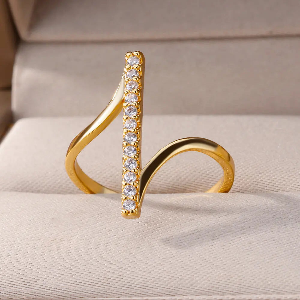 Premium Open Zircon Ring – Minimalist Elegance for Special Occasions