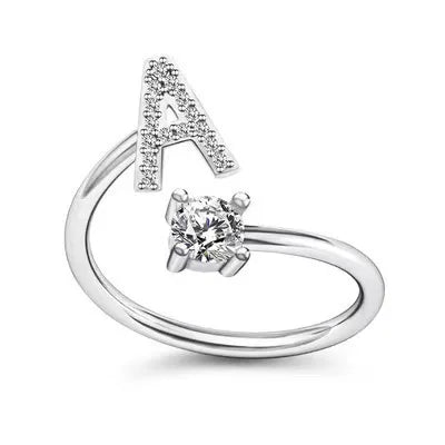 Premium A–Z Initial Ring – Delicate Personalized Jewelry for Gifting