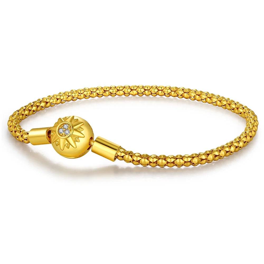 Eternal Love – 3mm Moon & Heart Charm Bracelet Gift
