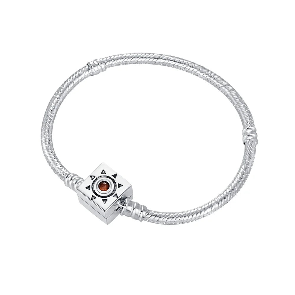 Eternal Love – 3mm Moon & Heart Charm Bracelet Gift