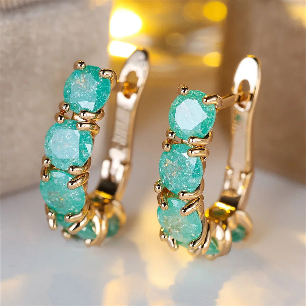 Ice Flower Zircon Hoop Earrings – Sophisticated Jewelry for Special Occasions