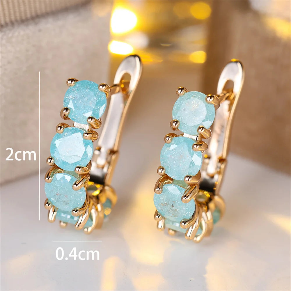 Ice Flower Zircon Hoop Earrings – Sophisticated Jewelry for Special Occasions