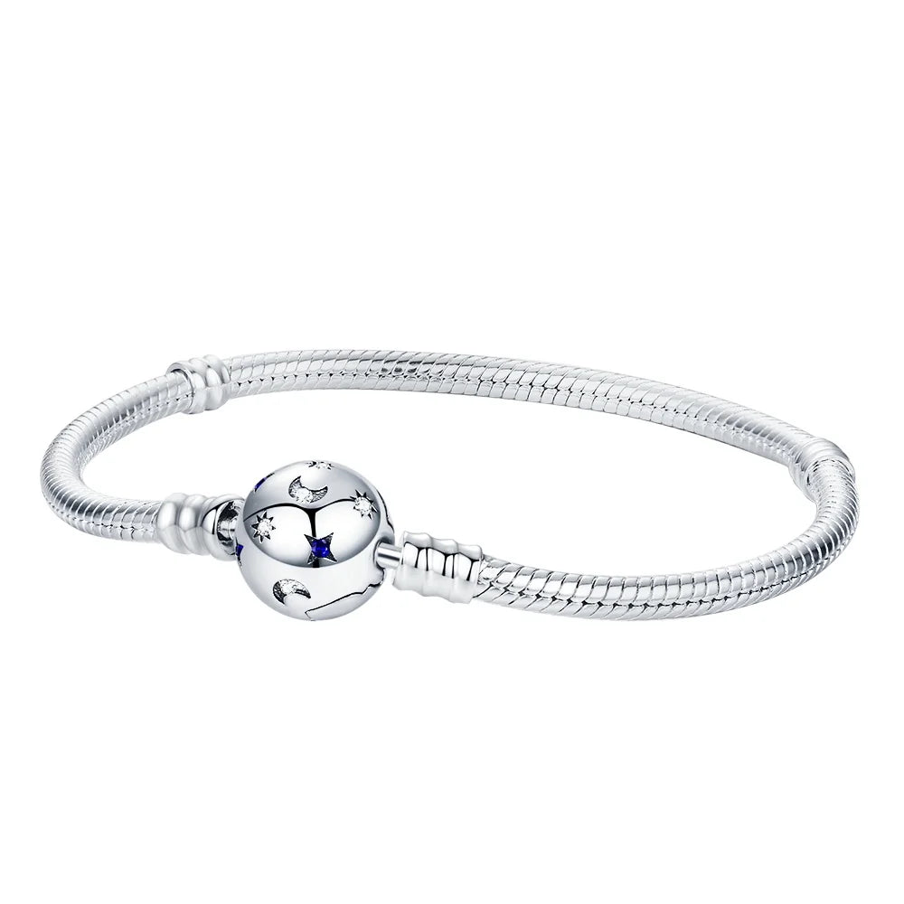 Eternal Love – 3mm Moon & Heart Charm Bracelet Gift