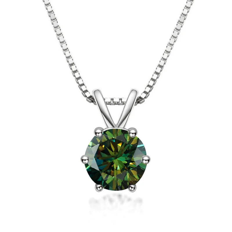 925 Sterling Silver Moissanite Necklace 1ct – Diamond-Like Brilliance and Timeless Luxury