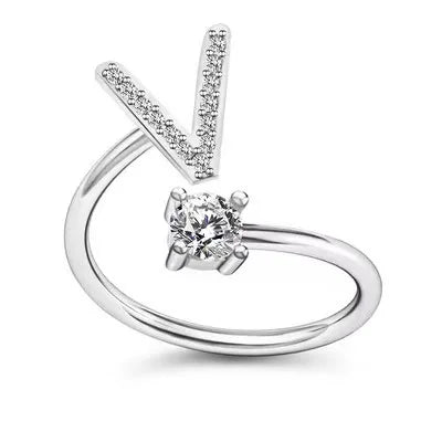 Premium A–Z Initial Ring – Delicate Personalized Jewelry for Gifting
