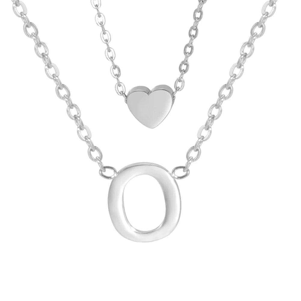 Personalized A–Z Initial Necklace – Heart Pendant in a Modern and Refined Choker Style