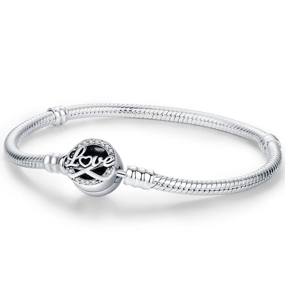 Eternal Love – 3mm Moon & Heart Charm Bracelet Gift