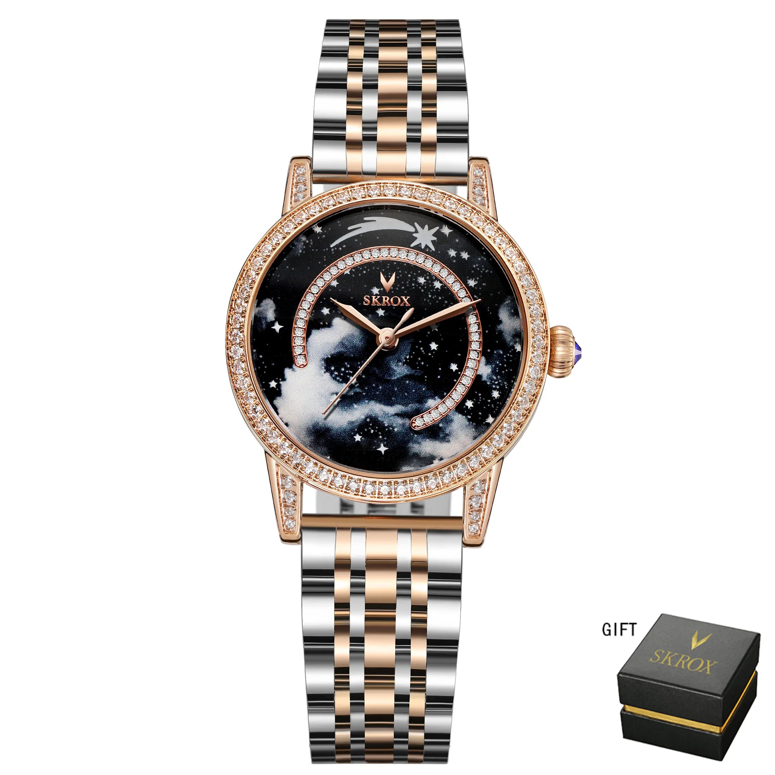 Rose Gold Prestige – Diamond Automatic Ladies’ Stainless Steel Watch