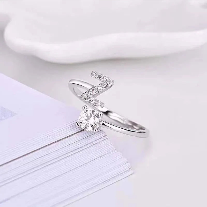 Premium A–Z Initial Ring – Delicate Personalized Jewelry for Gifting