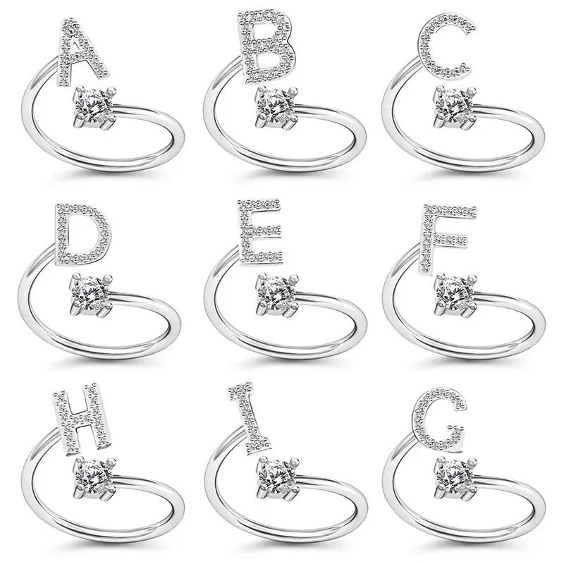 Premium A–Z Initial Ring – Delicate Personalized Jewelry for Gifting