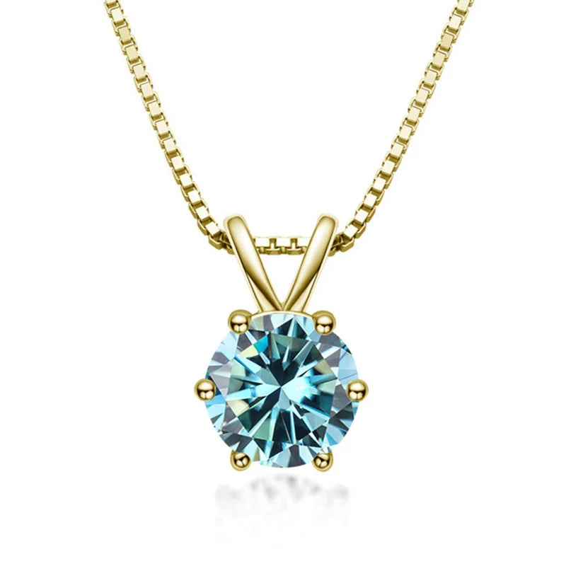 925 Sterling Silver Moissanite Necklace 1ct – Diamond-Like Brilliance and Timeless Luxury