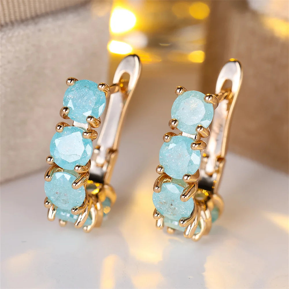 Ice Flower Zircon Hoop Earrings – Sophisticated Jewelry for Special Occasions