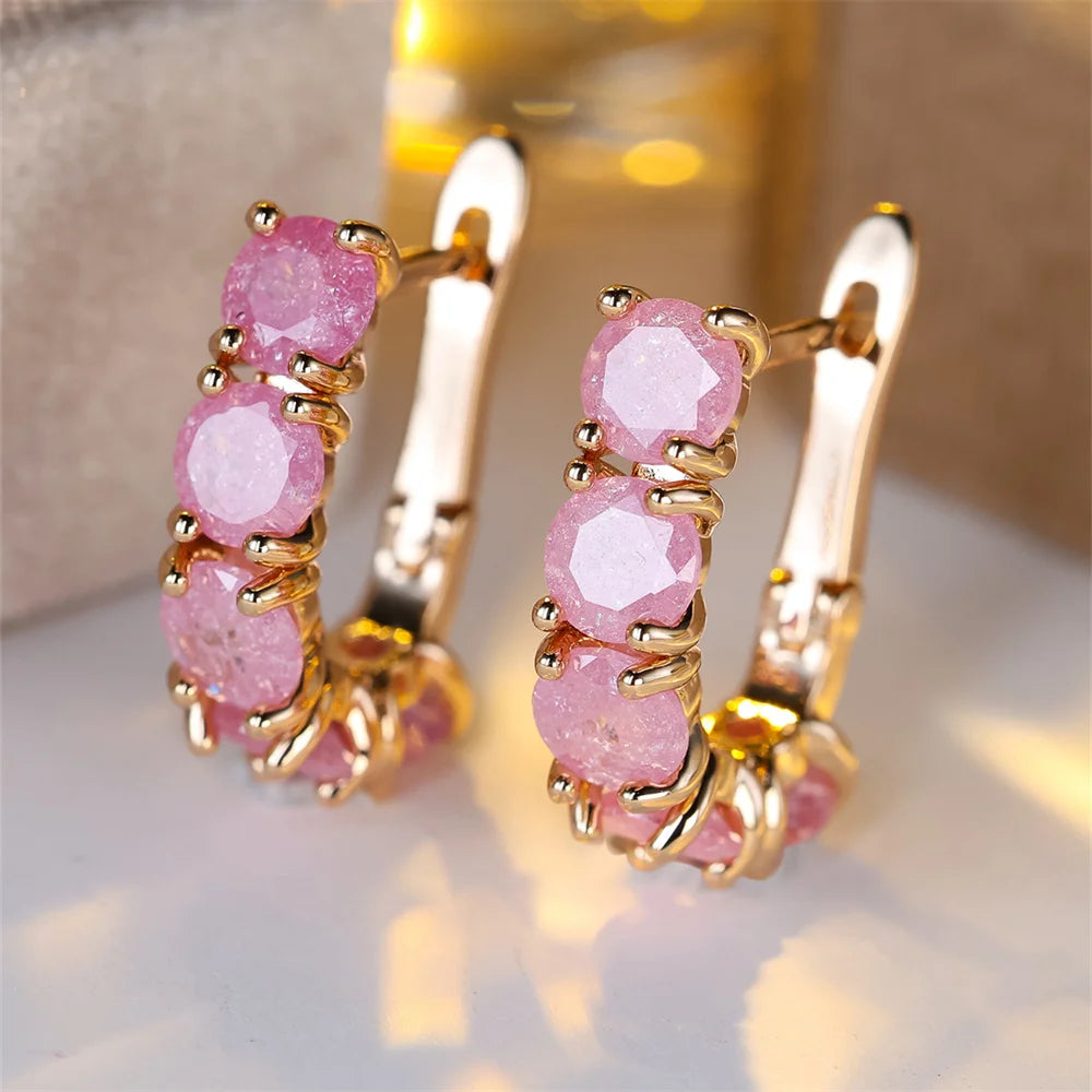 Ice Flower Zircon Hoop Earrings – Sophisticated Jewelry for Special Occasions