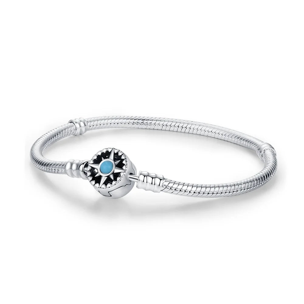 Eternal Love – 3mm Moon & Heart Charm Bracelet Gift