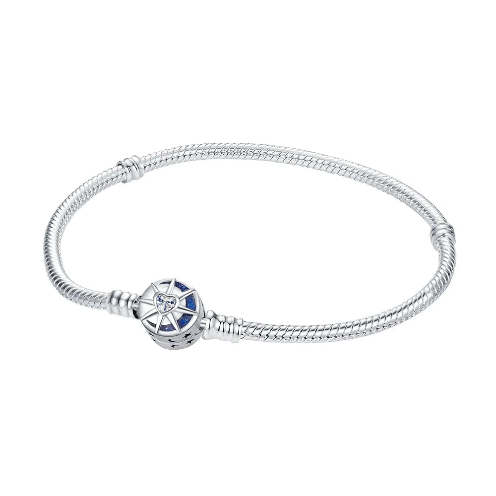 Eternal Love – 3mm Moon & Heart Charm Bracelet Gift